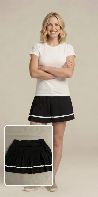 Skirt combined before and after placeholder